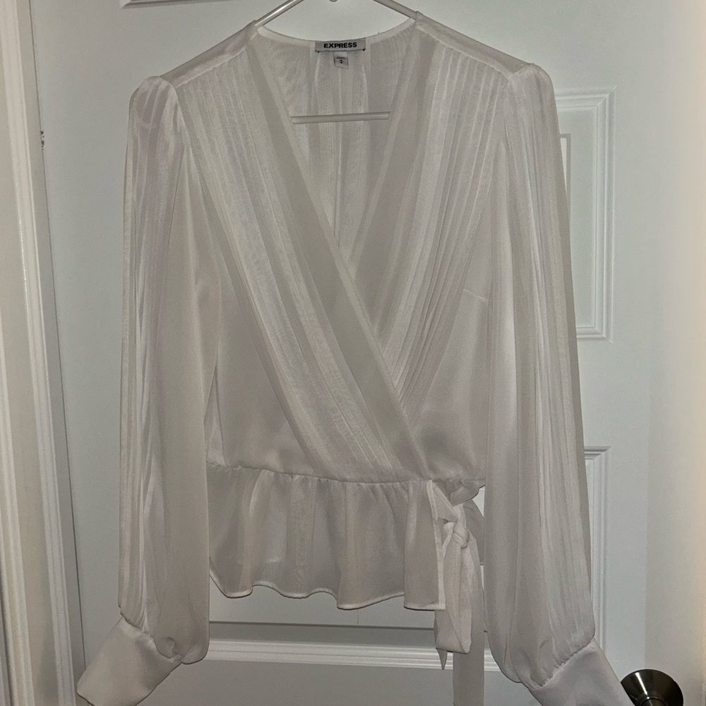 Express Sheer White Blouse
